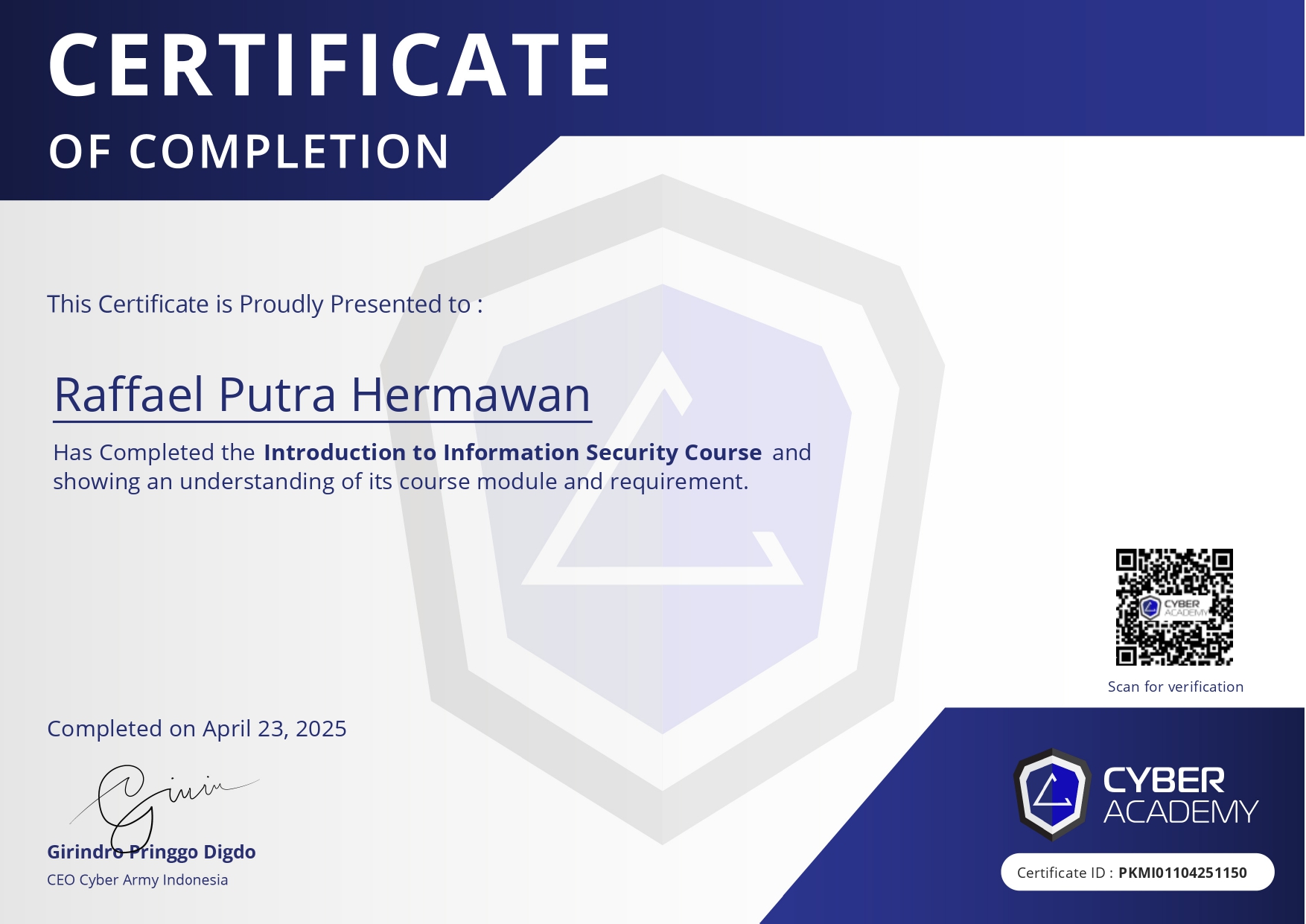 Certificate 13