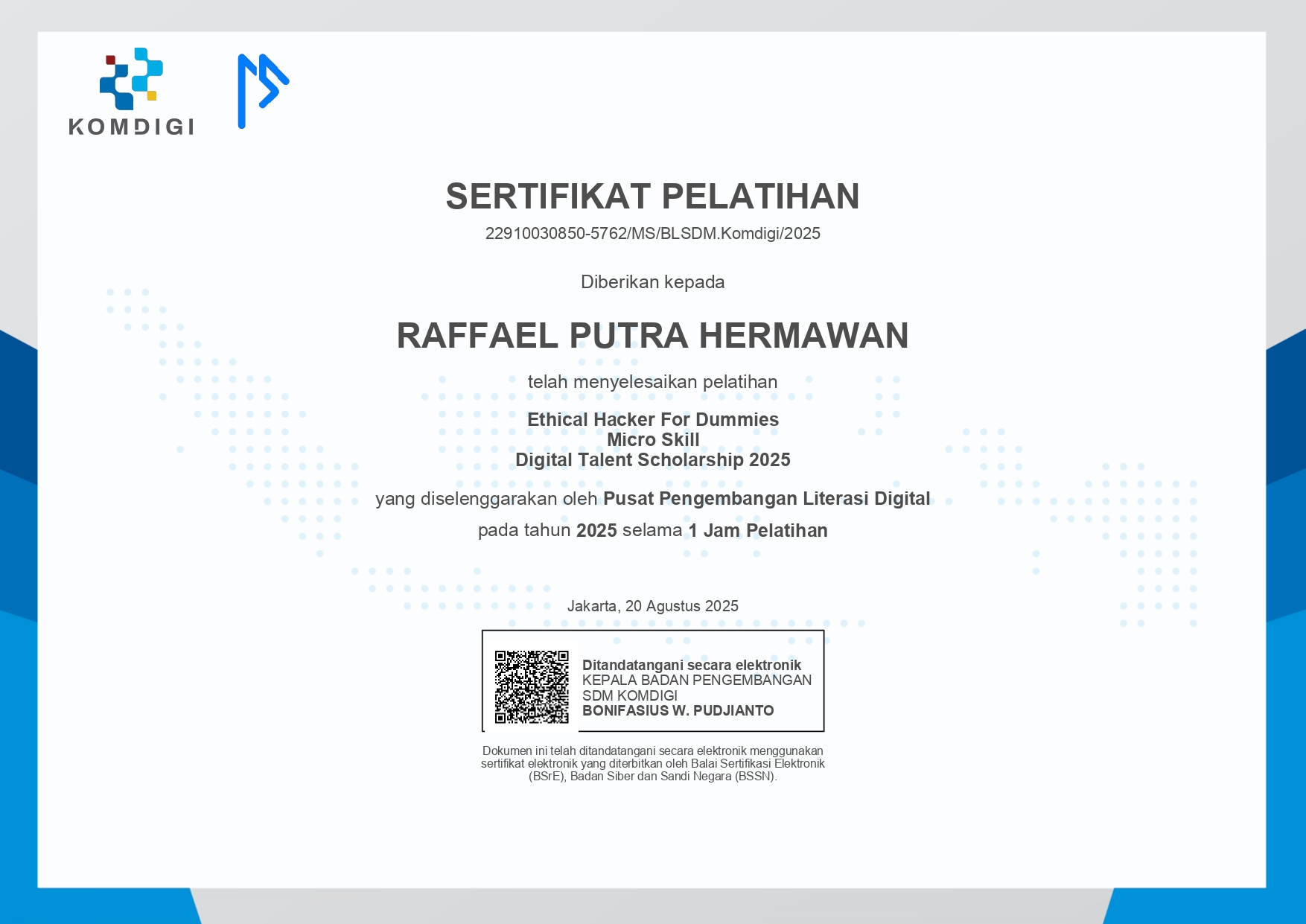 Certificate 20